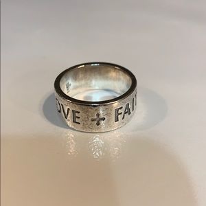 Love, Hope, Faith James Avery ring